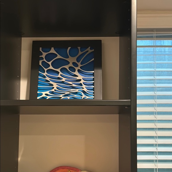 Abstract Blue and White Wall Art - Picture 1 of 1